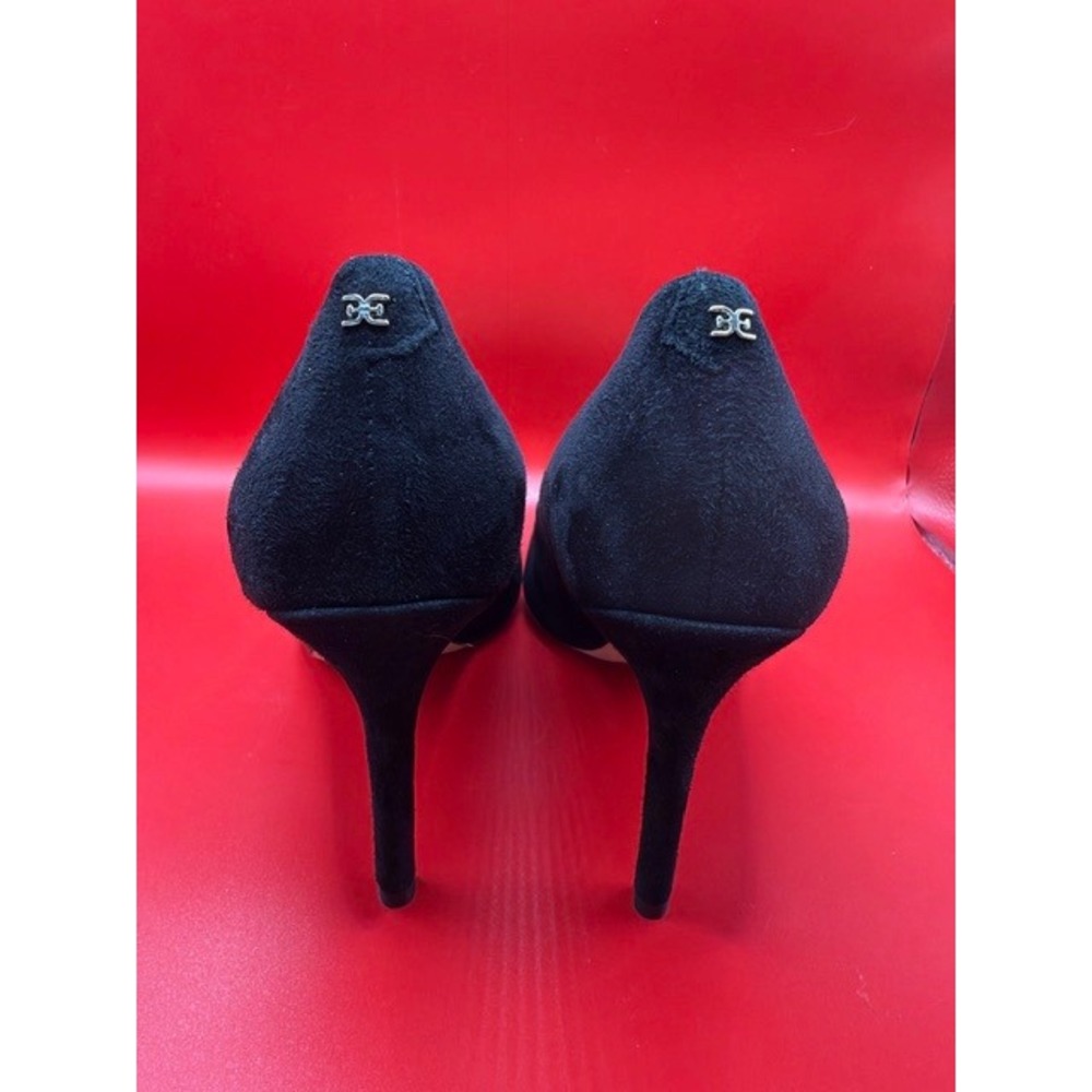 NWOB Sam Edelman Black Suede Hazel Pointed Toe Stiletto Pumps • Sz 6.5 - Picture 3 of 9